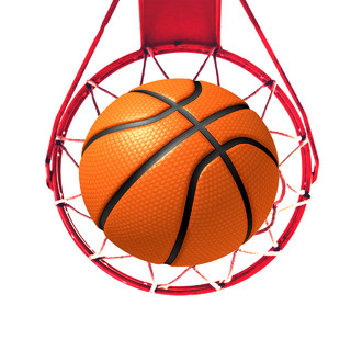 体育器材国际篮球日悬挂的篮球和篮球框素材